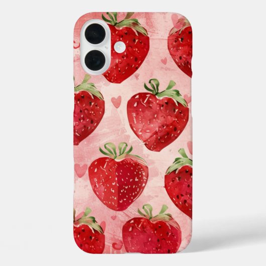 Erdbeerliebe Case-Mate iPhone Hülle (Rückseite)