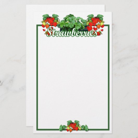 ERDBEERLiebe - stationär Briefpapier (Vorne/Hinten)