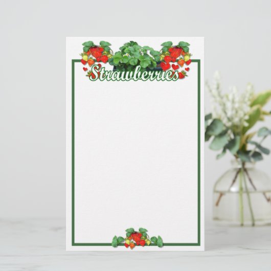 ERDBEERLiebe - stationär Briefpapier (Stehend Vorderseite)