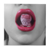 Erdbeerlips Fliese (Vorderseite)