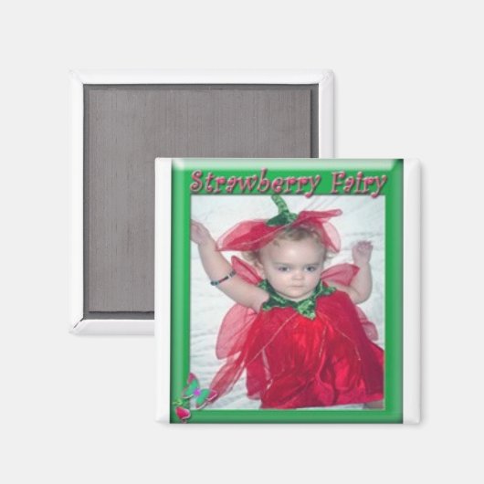 Erdbeermagnet Magnet (Vorderseite/Rückseite)