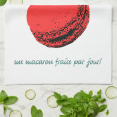 Erdbeermakaroon Geschirrtuch (Gefaltet)