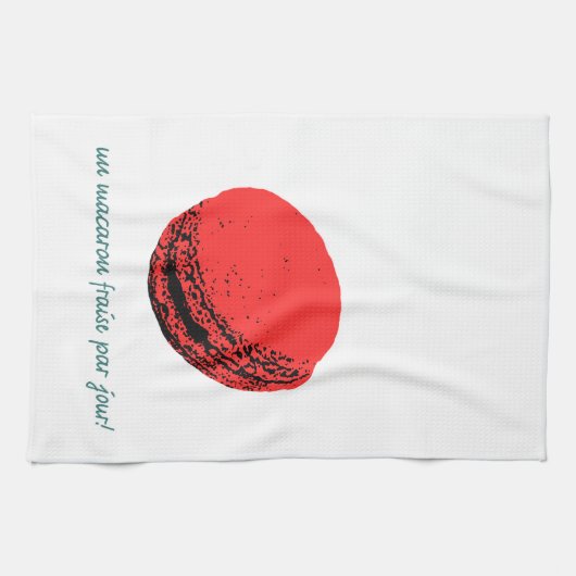 Erdbeermakaroon Geschirrtuch (Horizontal)