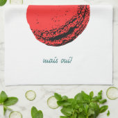 Erdbeermakaroon Geschirrtuch (Gefaltet)