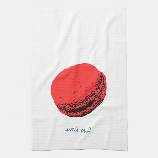 Erdbeermakaroon Geschirrtuch (Vertikal)