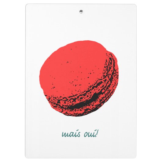 Erdbeermakaroon Klemmbrett (Rückseite)