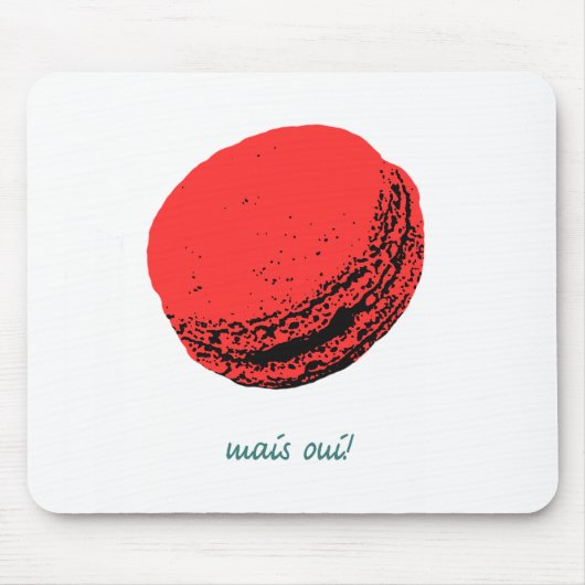 Erdbeermakaroon Mousepad (Vorne)