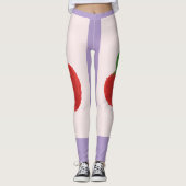 Erdbeermalerei Leggings (Vorderseite)