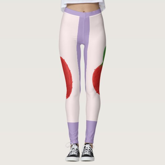 Erdbeermalerei Leggings (Vorderseite)