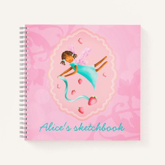 Erdbeermärchen personalisiert notizblock (Vorderseite)