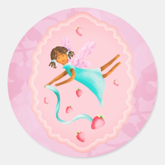 Erdbeermärchen Runder Aufkleber (Vorderseite)