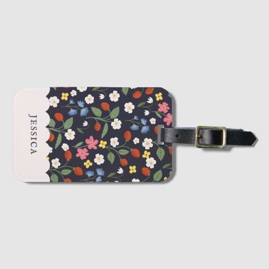 Erdbeermarinade Gepäckanhänger (Vorderseite (Horizontal))