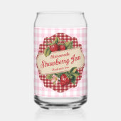 Erdbeermarmelade Dosenglas (Vorderseite)