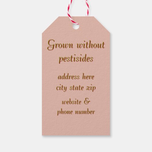 Erdbeermarmelade Geschenkanhänger (Rückseite)