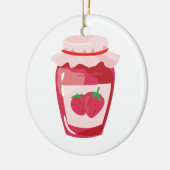 Erdbeermarmelade Keramik Ornament (Links)