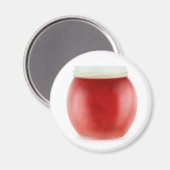 Erdbeermarmelade Magnet (Vorderseite/Rückseite)