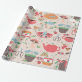 Erdbeermarmelade mit Kernnagelgras Geschenkpapier (Ungerollt)