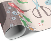 Erdbeermarmelade mit Kernnagelgras Geschenkpapier (Rolleneckpunkt)