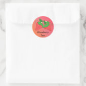Erdbeermarmelade Runder Aufkleber (Tasche)