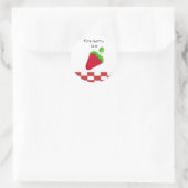 Erdbeermarmelade Runder Aufkleber (Tasche)