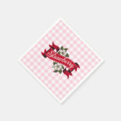 Erdbeermarmelade Serviette (Ecke)