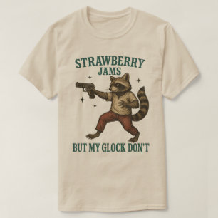 Erdbeermarmeladen, aber meine Glock nicht  Waschbä T-Shirt