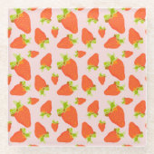 Erdbeermilch Glasuntersetzer (Vorderseite)