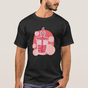 Erdbeermilch Groovy-Karton Katzenpfoten T-Shirt