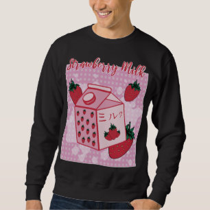 Erdbeermilch Japanischer Retro 90er Jahre Anime Fr Sweatshirt