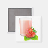 Erdbeermilch Magnet (Vorderseite/Rückseite)