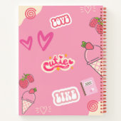 Erdbeermilch niedlich 💗 🥛 🍓 notizblock (Rückseite)