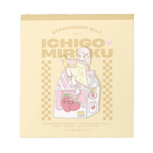 🍓✨Erdbeermilch ✨🍓 Notizblock