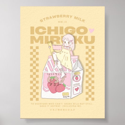 🍓✨Erdbeermilch ✨🍓 Poster (Vorne)