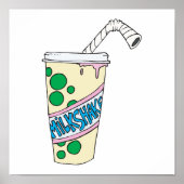 Erdbeermilch Poster (Vorne)