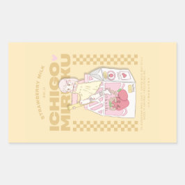 🍓✨Erdbeermilch ✨🍓 Rechteckiger Aufkleber