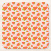 Erdbeermilch Rechteckiger Pappuntersetzer (Vorderseite)