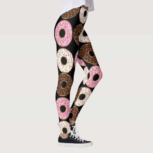 Erdbeermilch Schokolade Donut Leggings (Rechts)