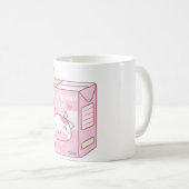 Erdbeermilchpaket mit Niedlichem Kuhdoodle Kaffeetasse (VorderseiteRechts)