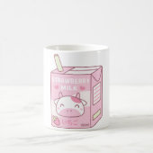 Erdbeermilchpaket mit Niedlichem Kuhdoodle Kaffeetasse (Mittel)