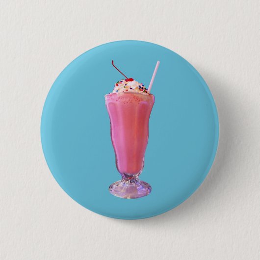 Erdbeermilchshake Button (Vorderseite)