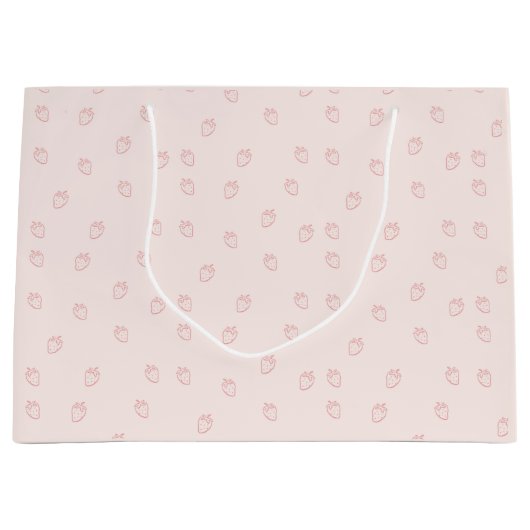 Erdbeerminimalismus Große Geschenktüte (Vorderseite)