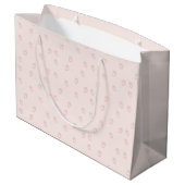 Erdbeerminimalismus Große Geschenktüte (Rückseite Schrägansicht)