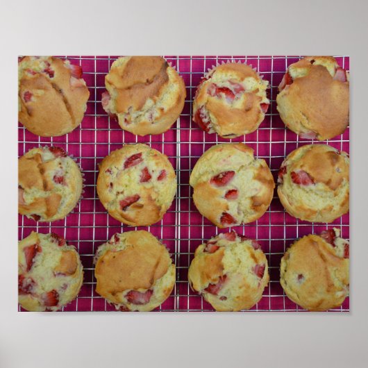 Erdbeermuffe Poster (Vorne)