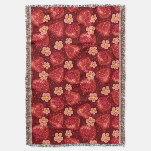 Erdbeermuster 2 2 decke (Vorderseite Vertikal)