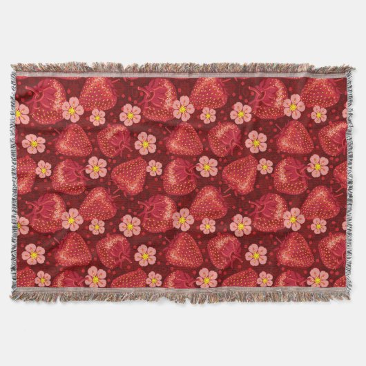 Erdbeermuster 2 2 decke (Vorderseite)