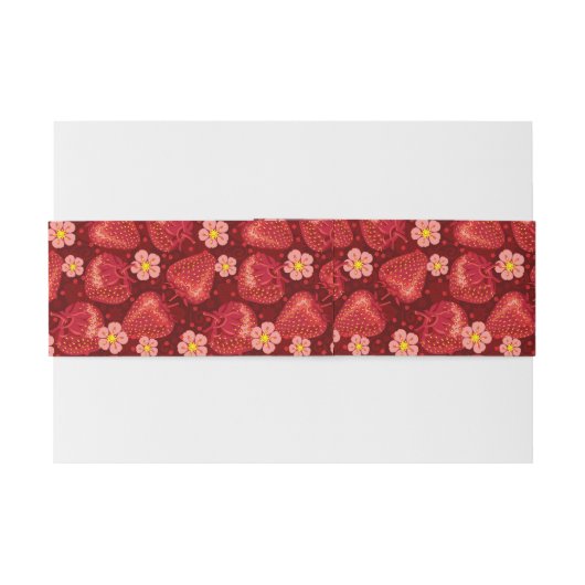 Erdbeermuster 2 2 einladungsbanderole (Rückseitenbeispiel)