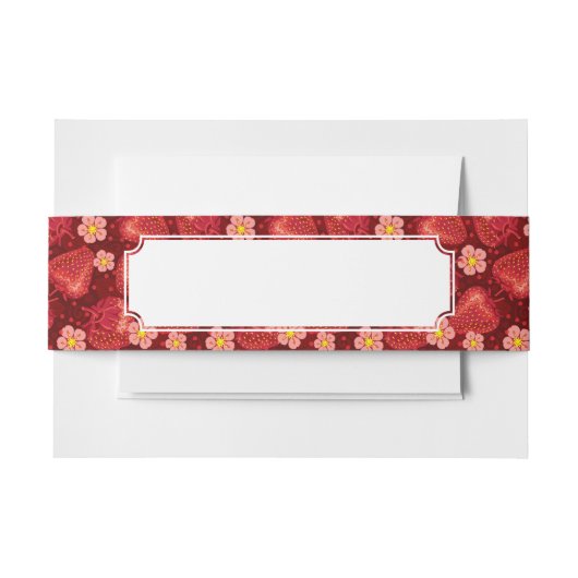 Erdbeermuster 2 2 einladungsbanderole (Vorderseite Beispiel)