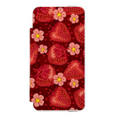 Erdbeermuster 2 2 incipio iPhone Geldbeutel-Hülle (Folio Vorderseite)