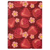 Erdbeermuster 2 2 klemmbrett (Rückseite)