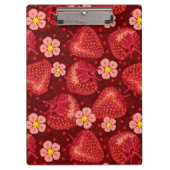 Erdbeermuster 2 2 klemmbrett (Vorderseite)